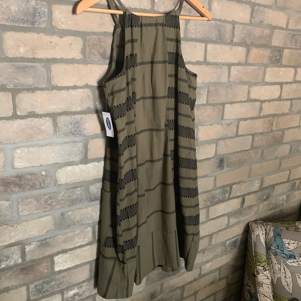 Olive green casual dress